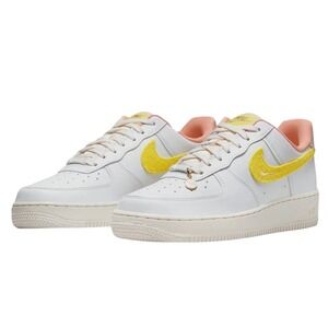 Nike Air Force 1 Low '07 Lx Mini Mama Women's DV2183-100 Yellow White Sz 7.5‎